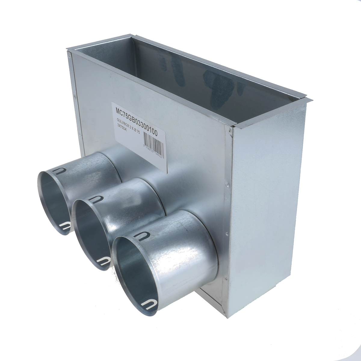 TriaAir Gulvboks - 3 muffer ø75 H160 