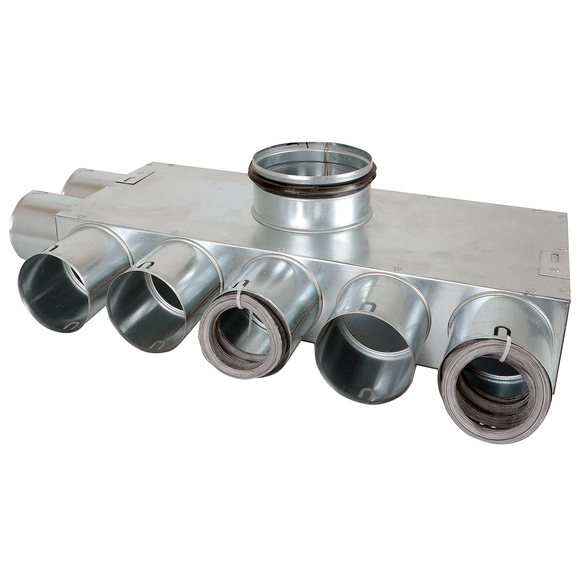 TriaAir fordelerboks, Ø125 nippel, 7 muffer(5x2) - Ø75