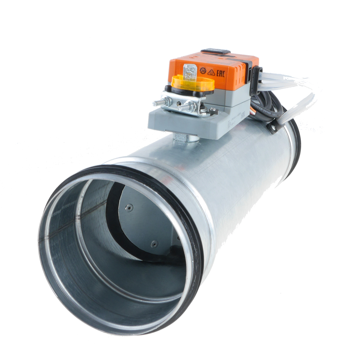 VAV Cirkulær - rundt spjæld med oval styreplade