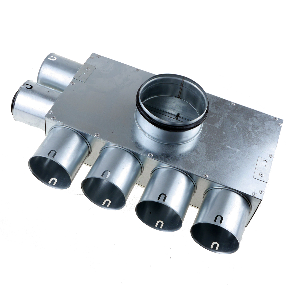 TriaAir fordelerboks, Ø160 nippel, 6 muffer (4x2) - Ø75