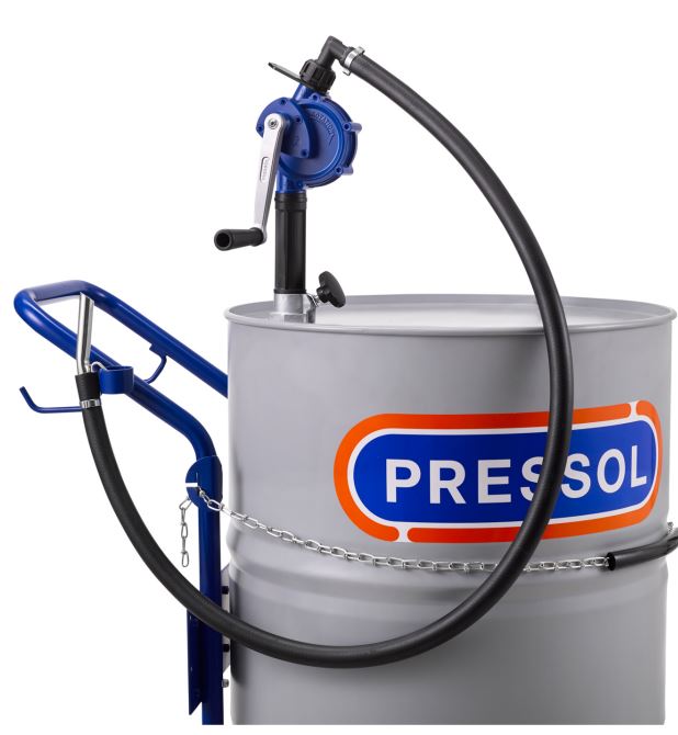 Rotationspumpe, Pressol - blåt pumpehus