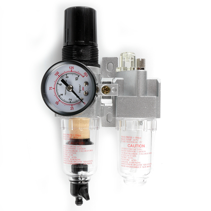 Trykregulator/vandudskiller/tågesmører