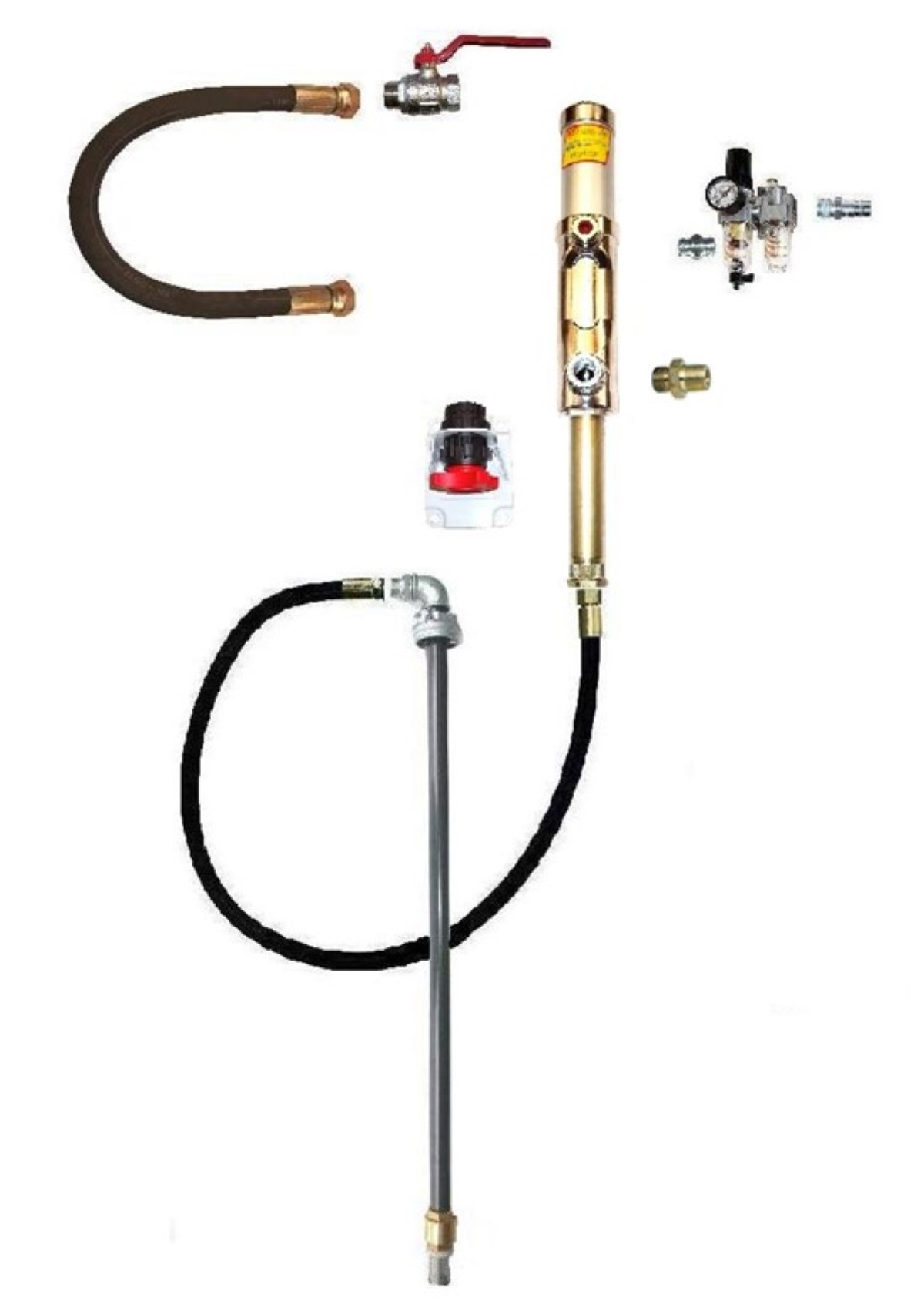 Komplet pumpestation, 3:1, vægmonteret til 1/1 tromler og rørsystemtilslutning