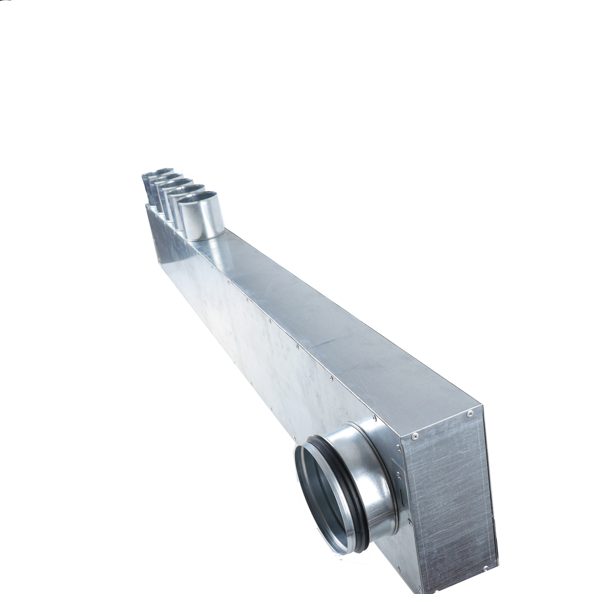 TriaAir Fordelerboks - ø125 nippel, 5 muffer - ø75 (venstre)