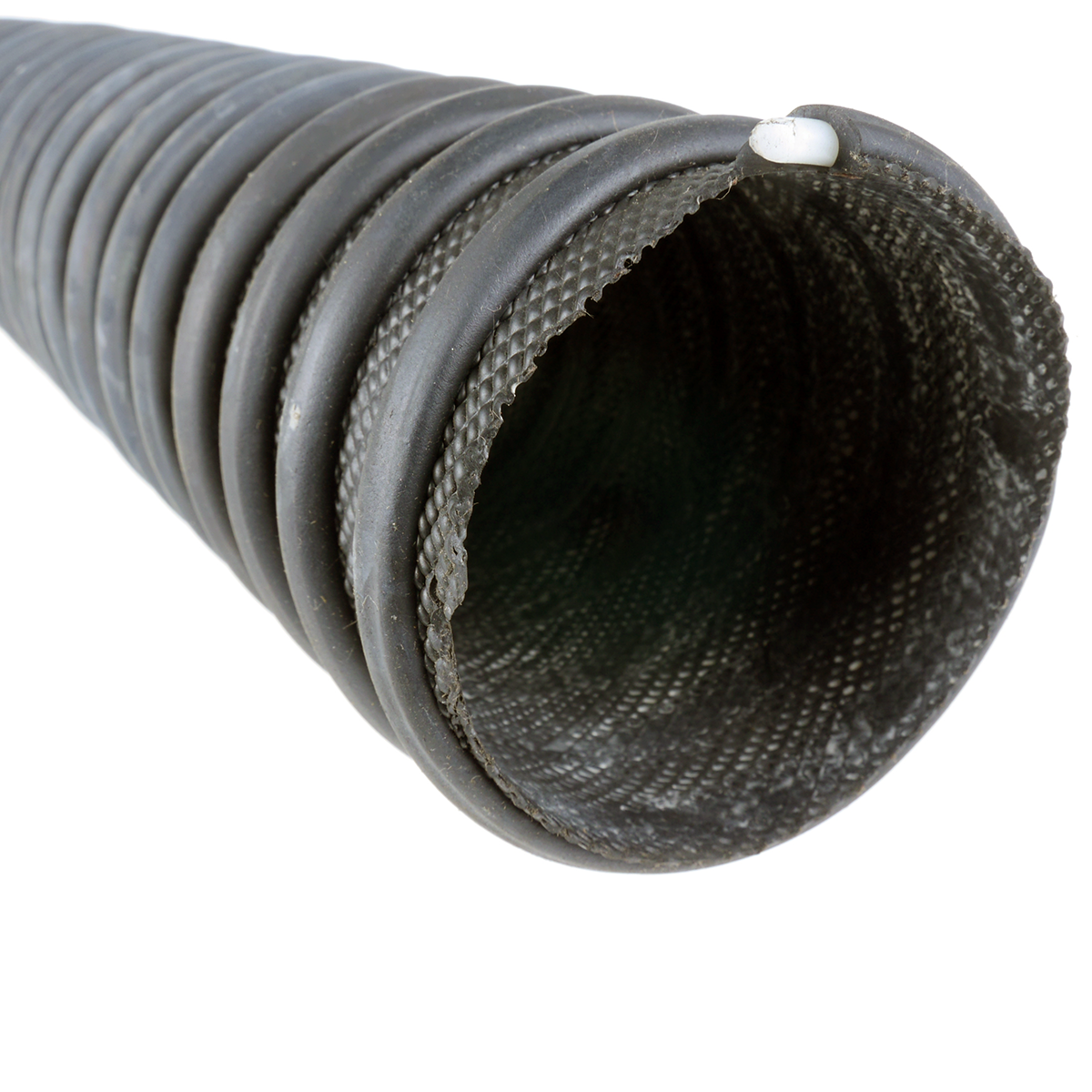 Overkørbar udstødningsslange, sort