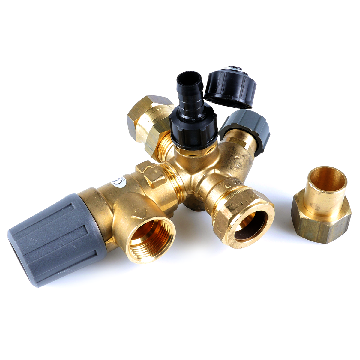 Sikkerhedsarmatur til varmtvandsbeholder