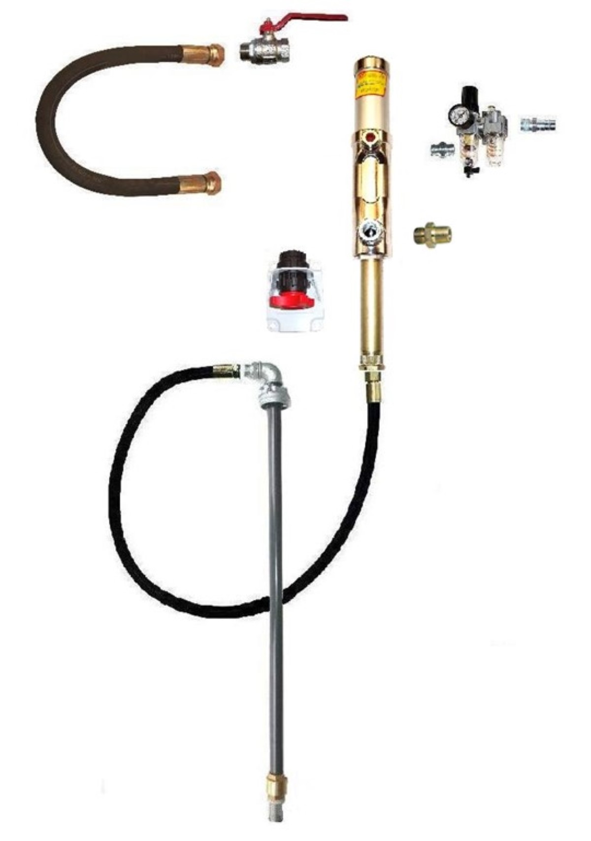 Komplet pumpestation, 3:1, vægmonteret til 1000 L tank og rørsystemtilslutning