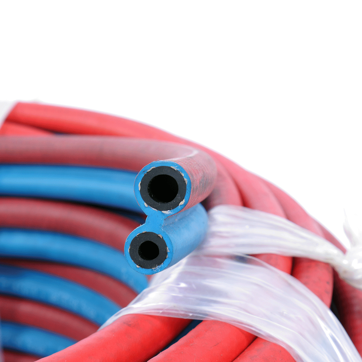 Tvillingeslange til ilt og gas. svejseslange