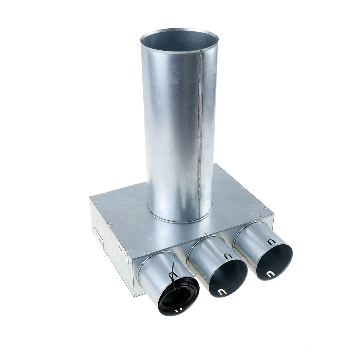 TriaAir fordeler, vinkel Ø160 H:420 - 3 muffer Ø75