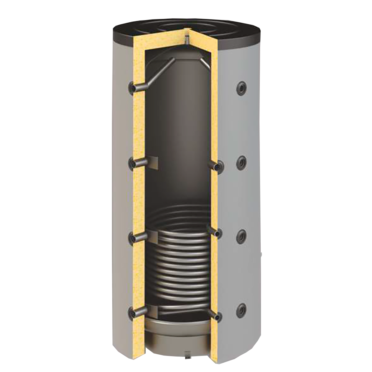 Akkumuleringstanke med solspiral