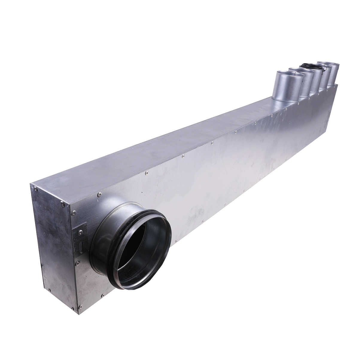 Triair fordelerboks, ø125 nippel, 5 muffer - ø75 (højre)