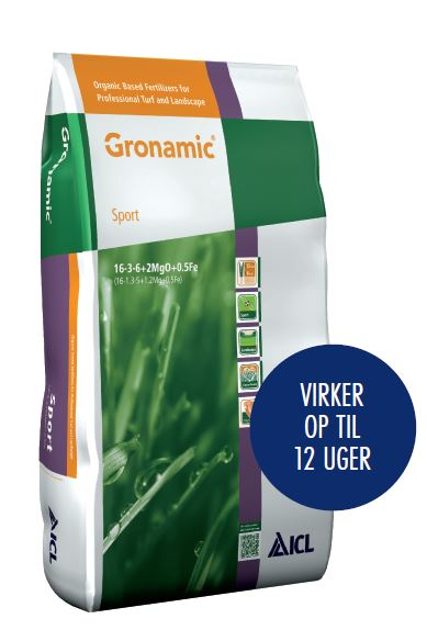 ICL Gronamic gødning 16-3-6 del organisk 41% i sække a´25kg.