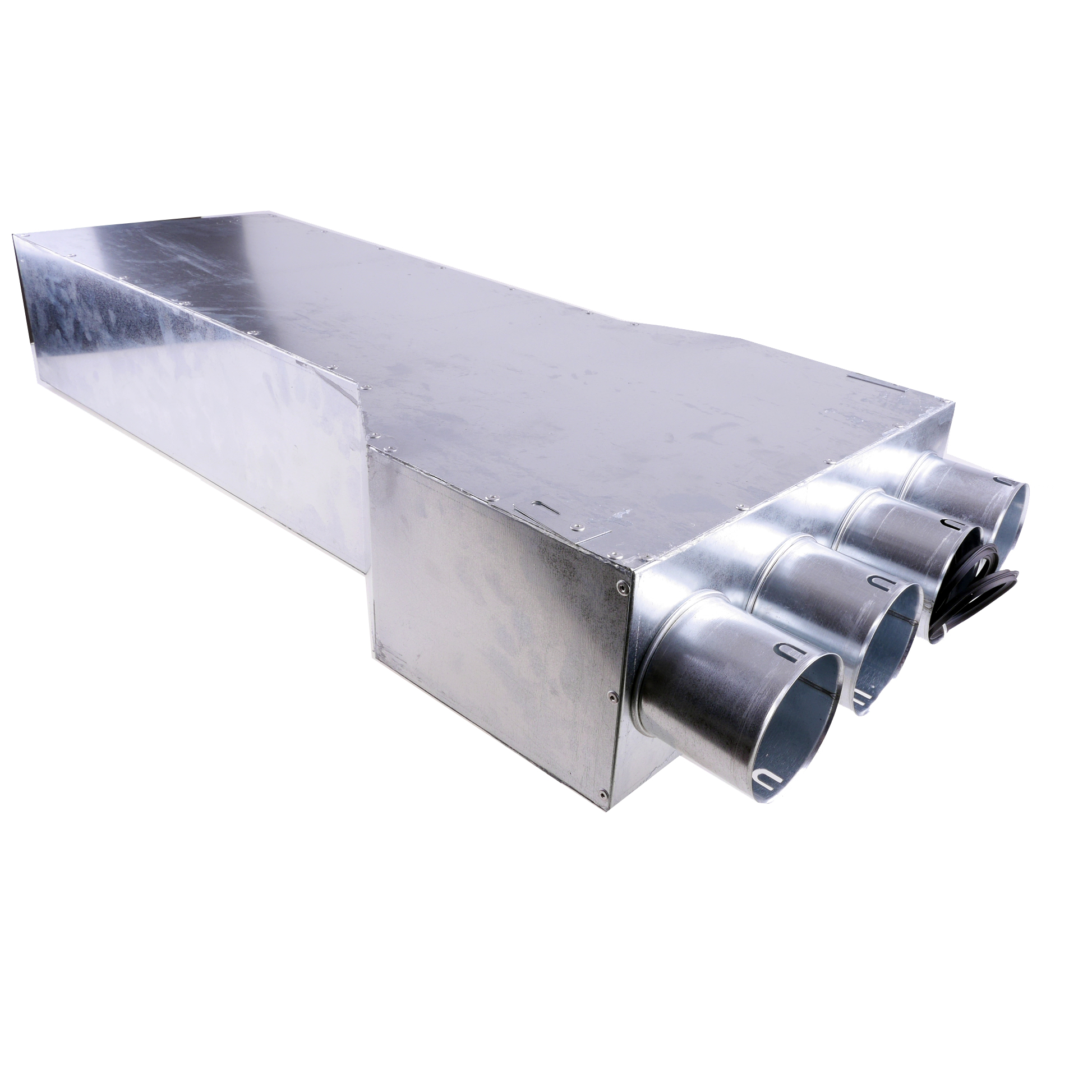 Triair lige fordelerboks til rist 280x150, 4 muffer - ø75