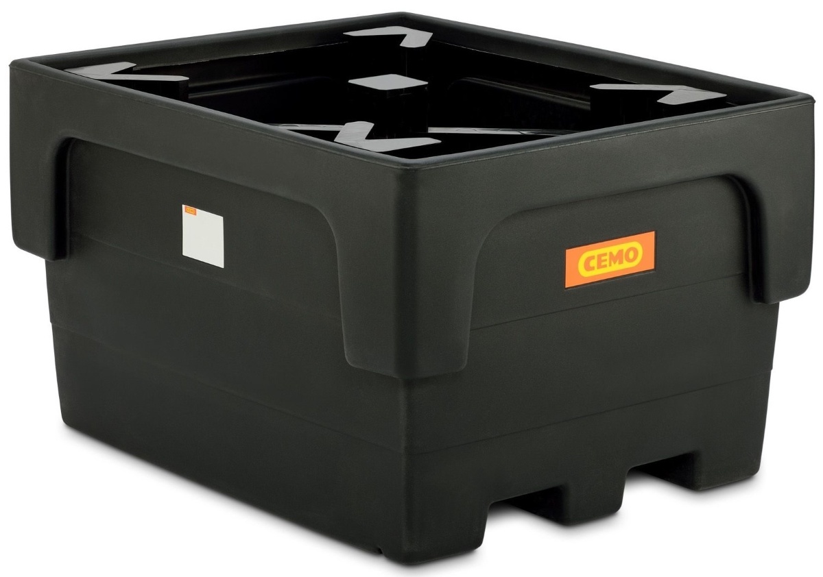 Opsamlingskar til 1 IBC. Leveres med støttekryds