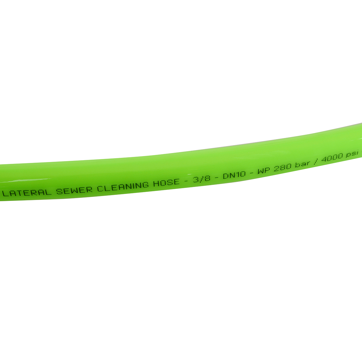 Kanalspuleslange, grøn, 280 bar, med HAN/HUN fittings
