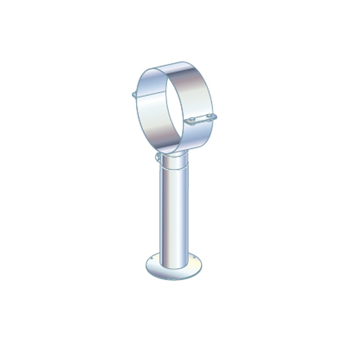 Metalbestos røgkanalbæring - gulv