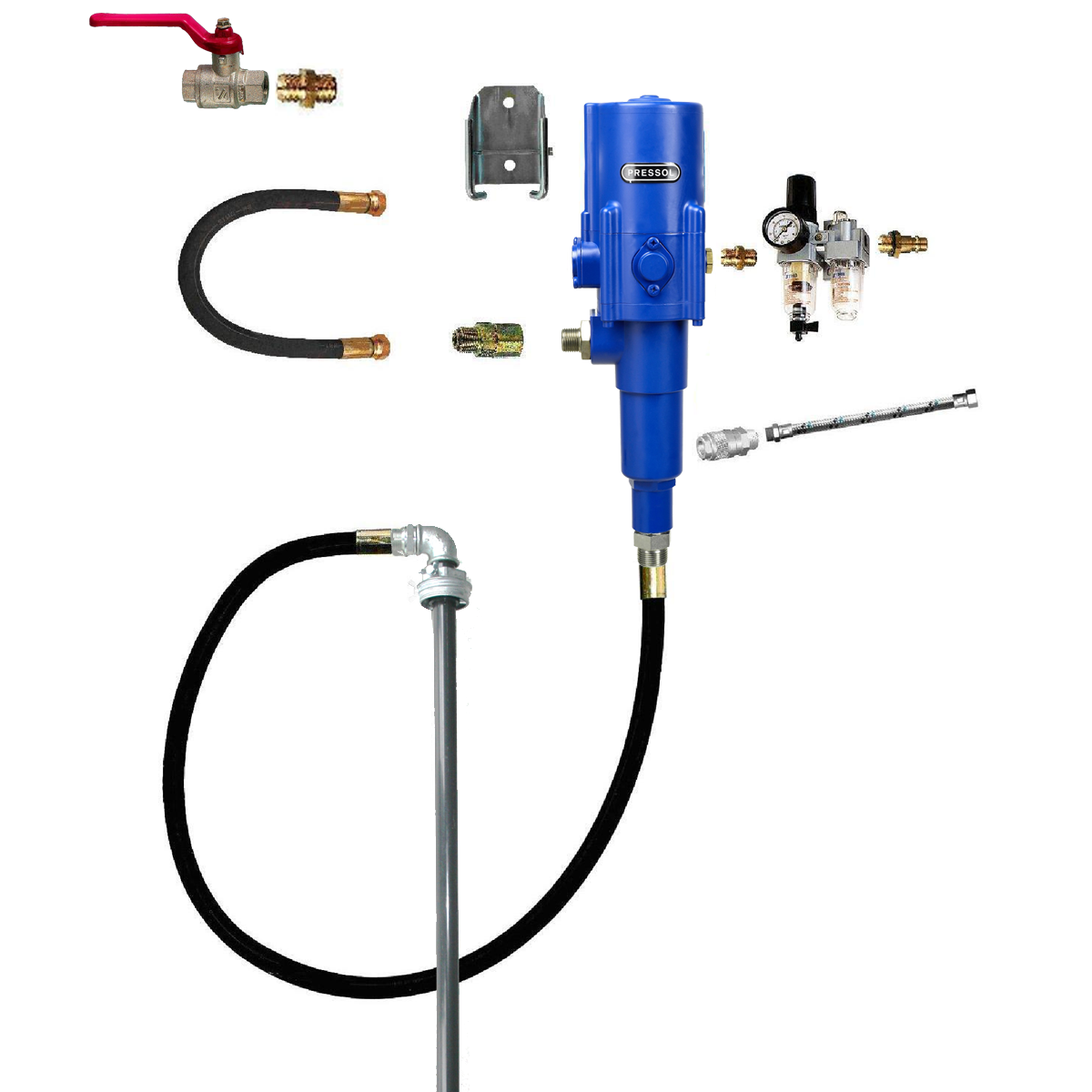 Oliepumpesæt 3:1 - vægmonteret 