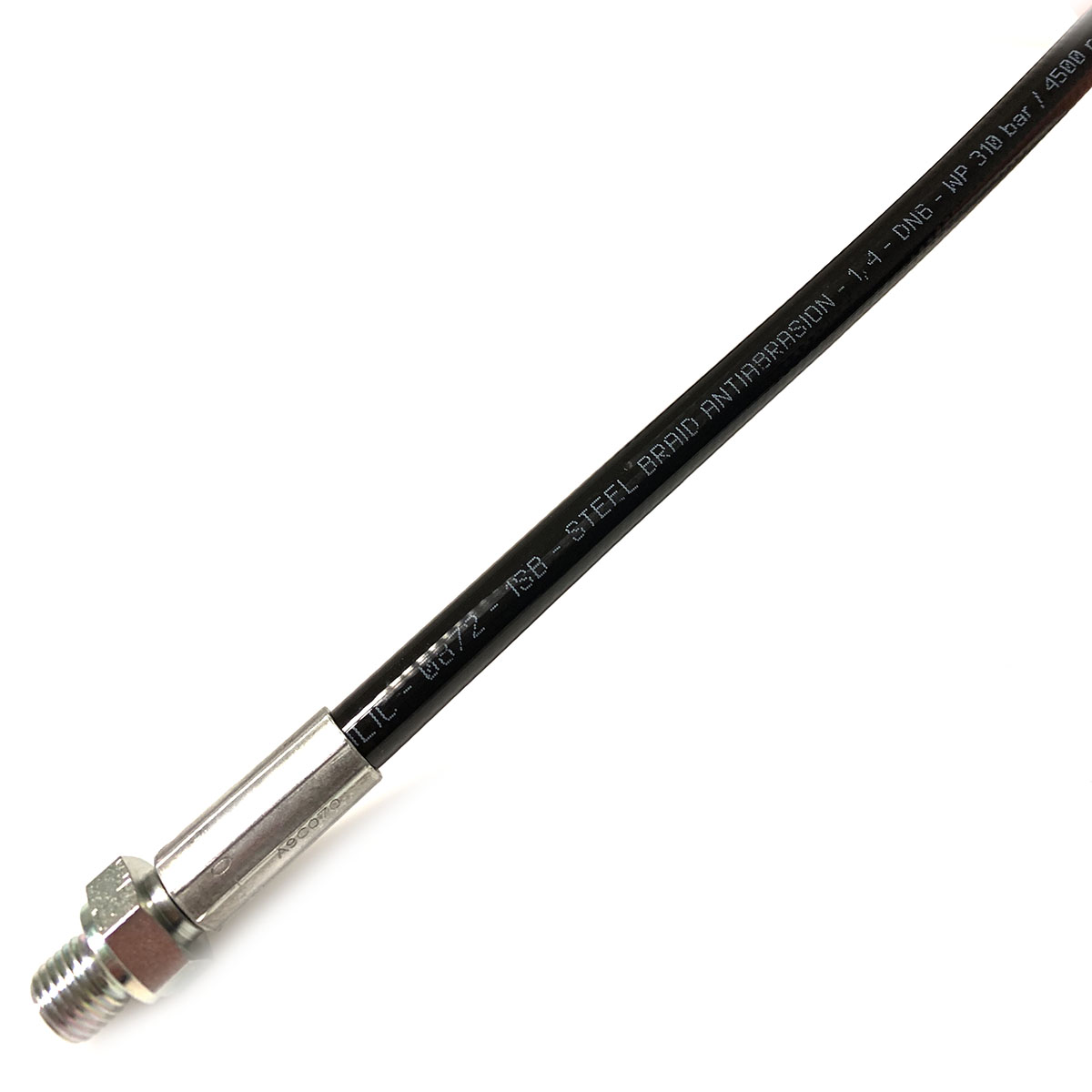 Kanalspuleslange,  fleksibel og med stålindlæg.