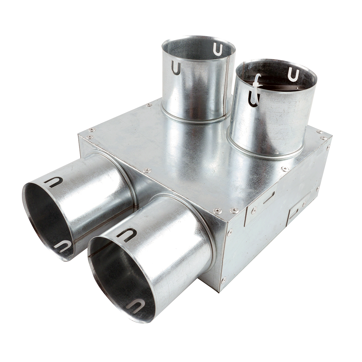 TriaAir fordeler, vinkel med 2 x 2 muffer Ø75