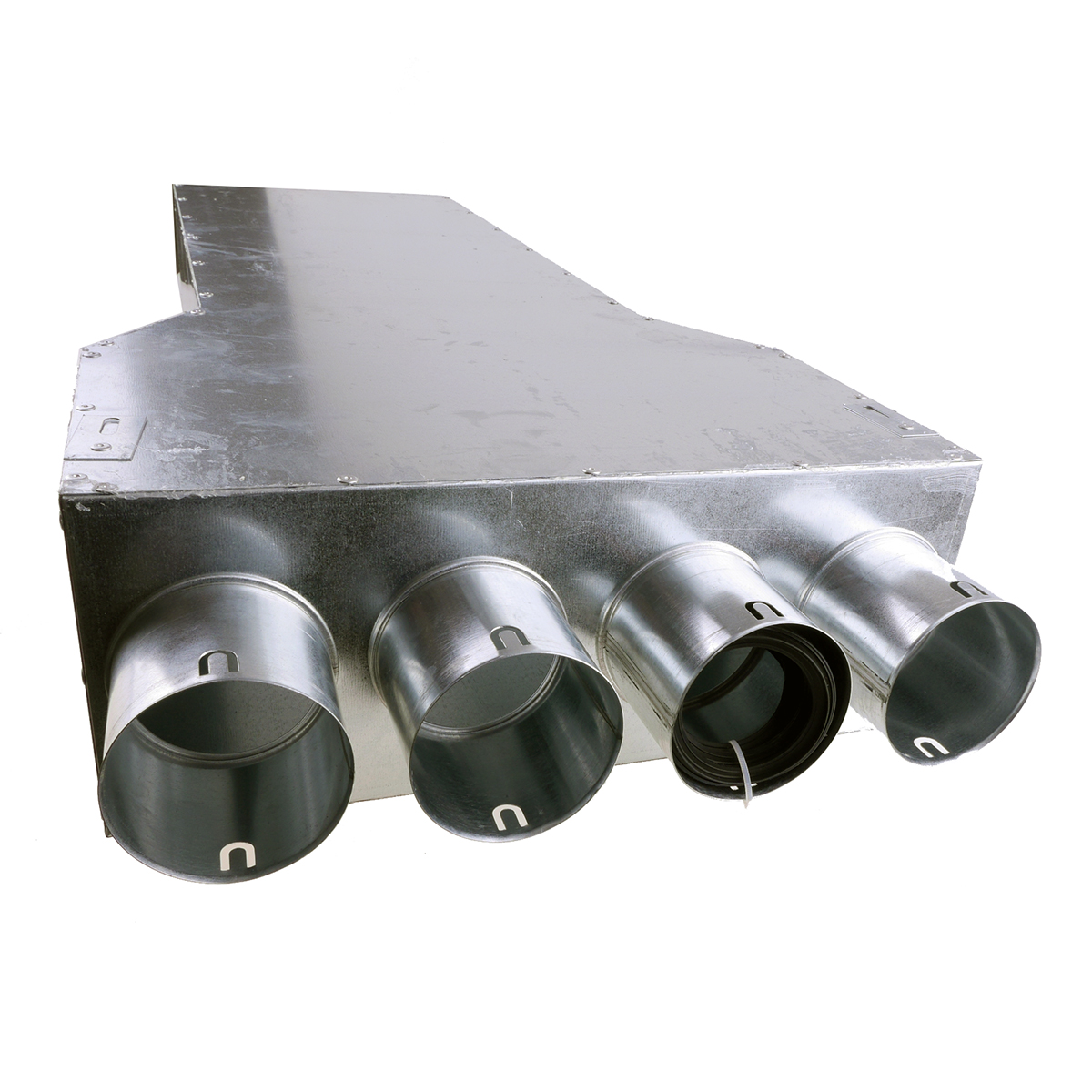 Triair lige fordelerboks til rist 280x150, 4 muffer - ø75