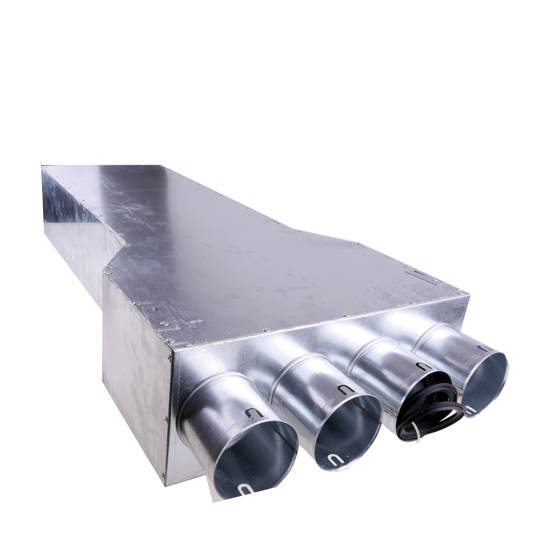 TriaAir lige fordelerboks til rist 280x150 - L:750, 4 muffer - Ø75