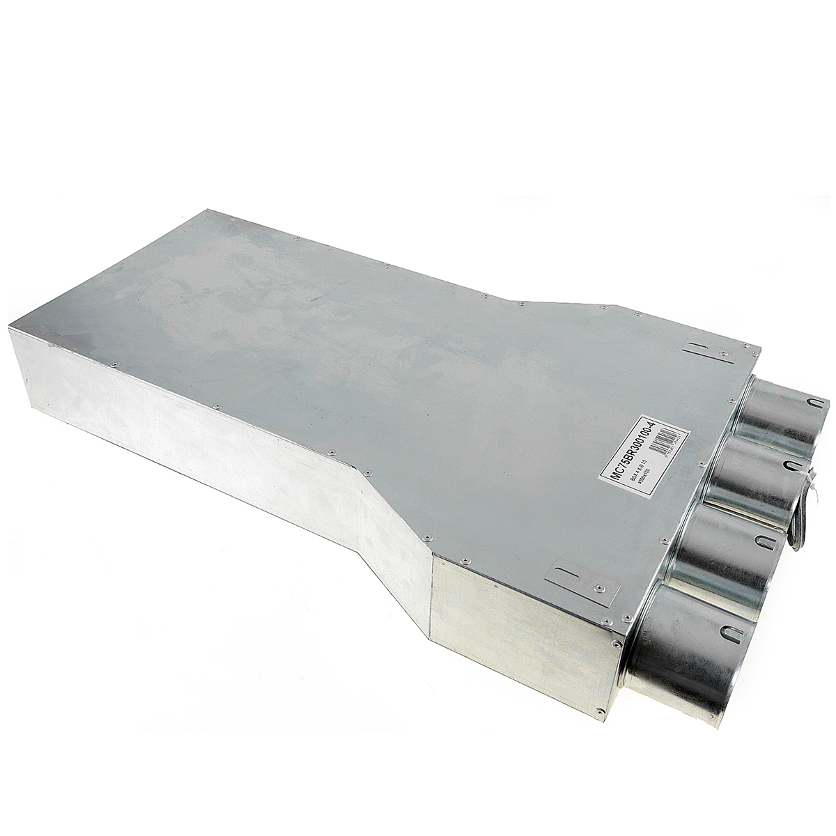 TriaAir lige fordelerboks til rist 300x100 L650, 4 muffer - ø75