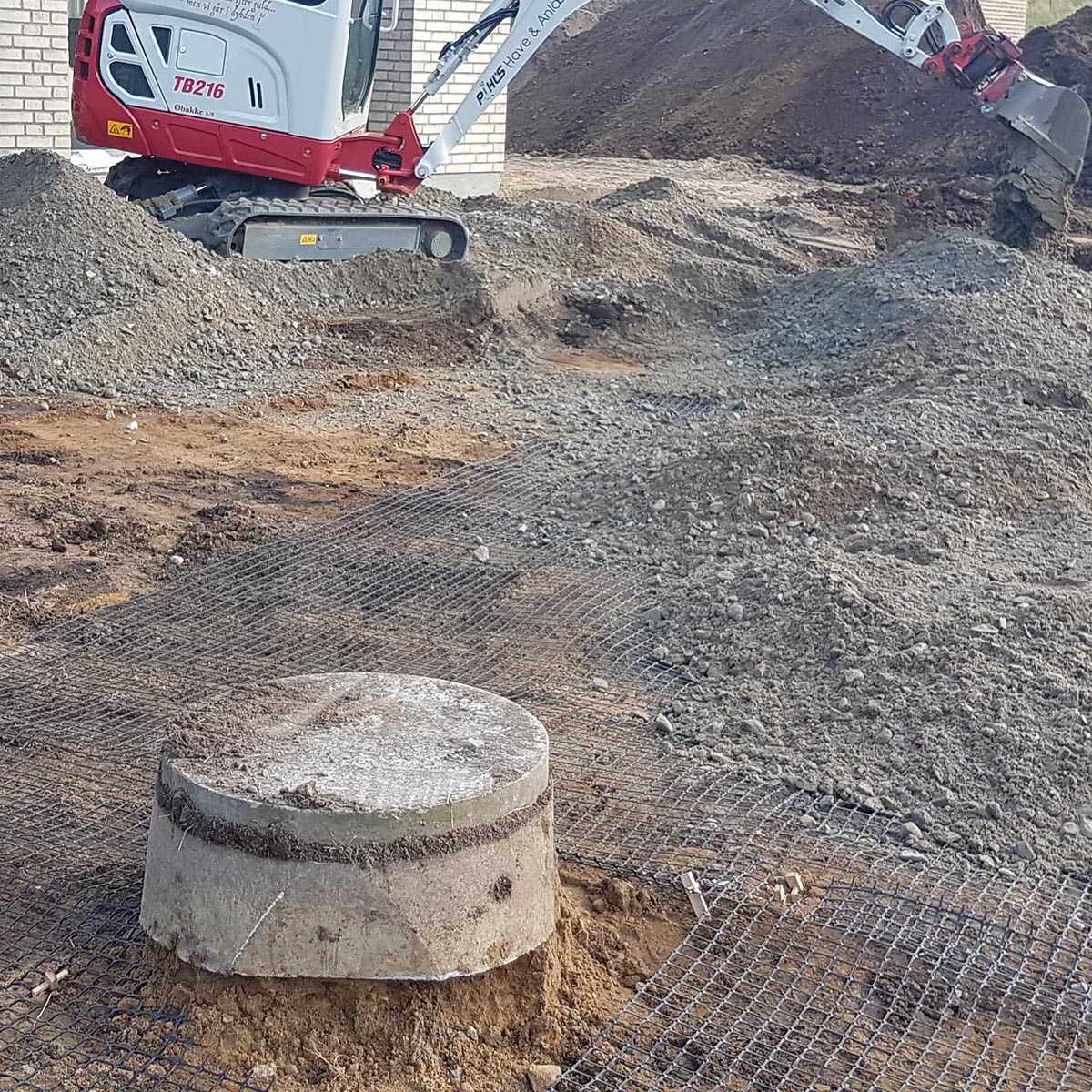 GS-GRID lagt i en indkørsel