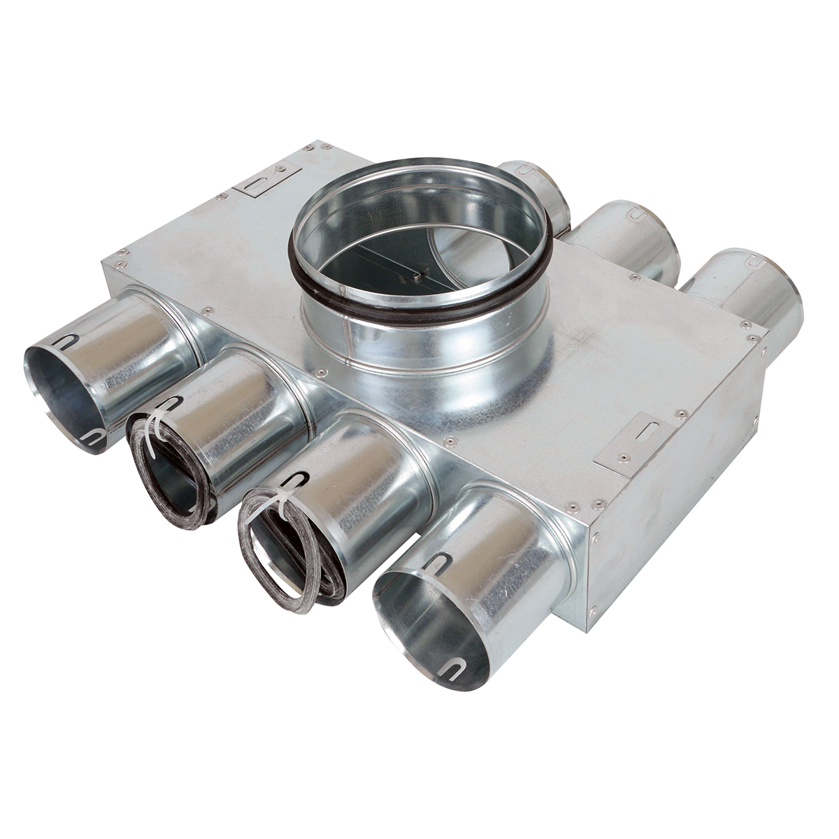 TriaAir fordelerboks, Ø160 nippel, 7 muffer(4x3) - Ø75