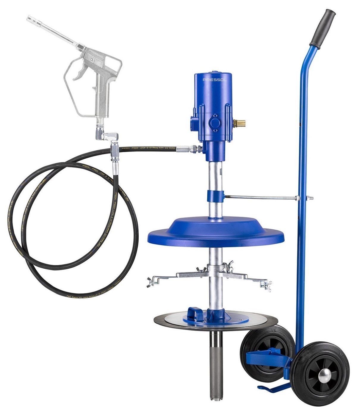 Pressol fedtsmøresæt med let kærre, til 18-20 kg spande