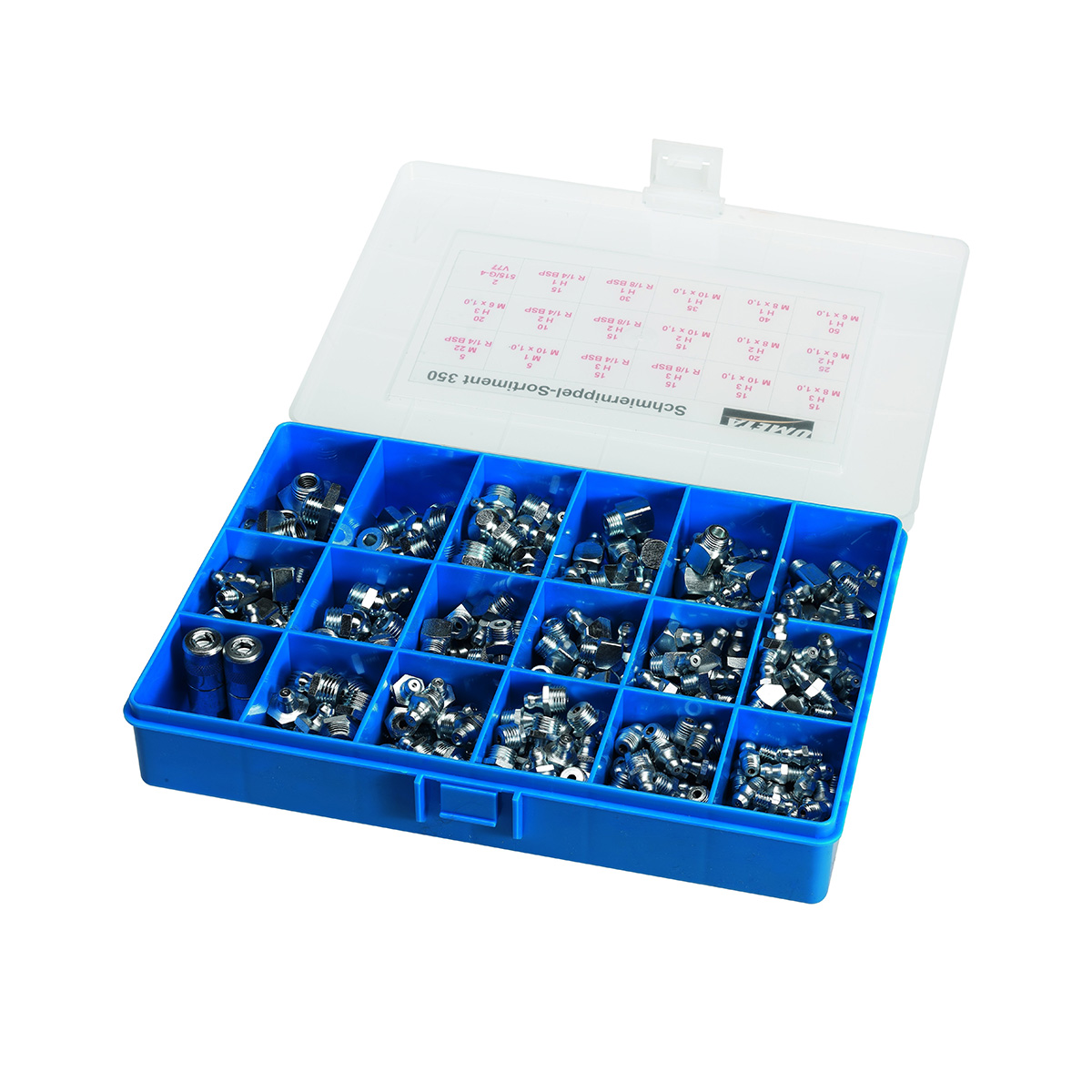 Smørenippel sortimentsboks, 350 stk.