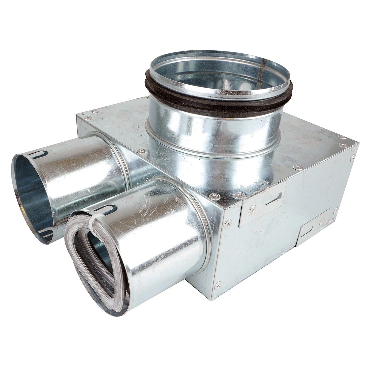 TriaAir fordelerboks, Ø125 nippel - 2 muffer - Ø75