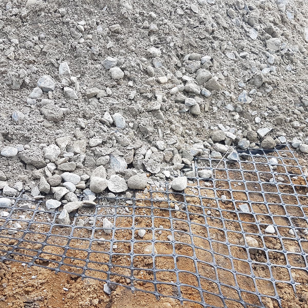 GS-GRID i en indkørsel, under flisebelægning